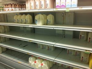 Milk is almost gone...