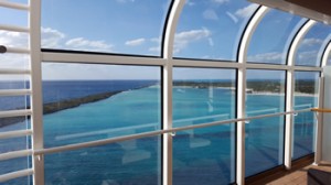 View from the ship of Disney's private islande Castaway Cay!